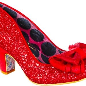 Irregular Choice Sparkling Red Heels with Bow